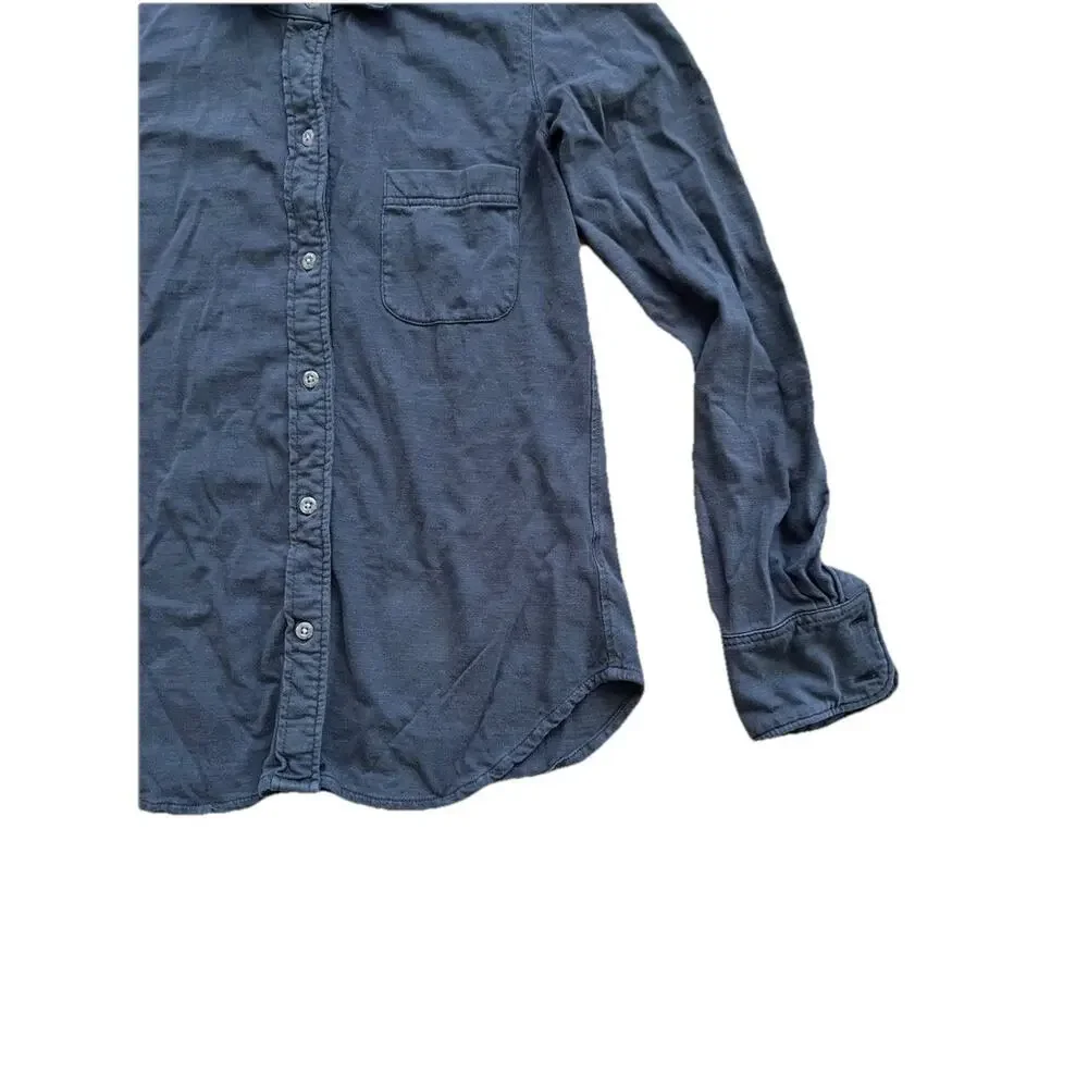 Faherty Laguna Organic Cotton Shirt Lond Sleeve Length Black Small A000866 - Picture 4 of 10